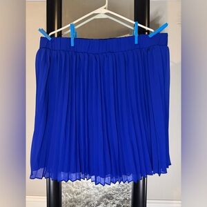 Torrid Royal Blue Pleated Mini Skirt